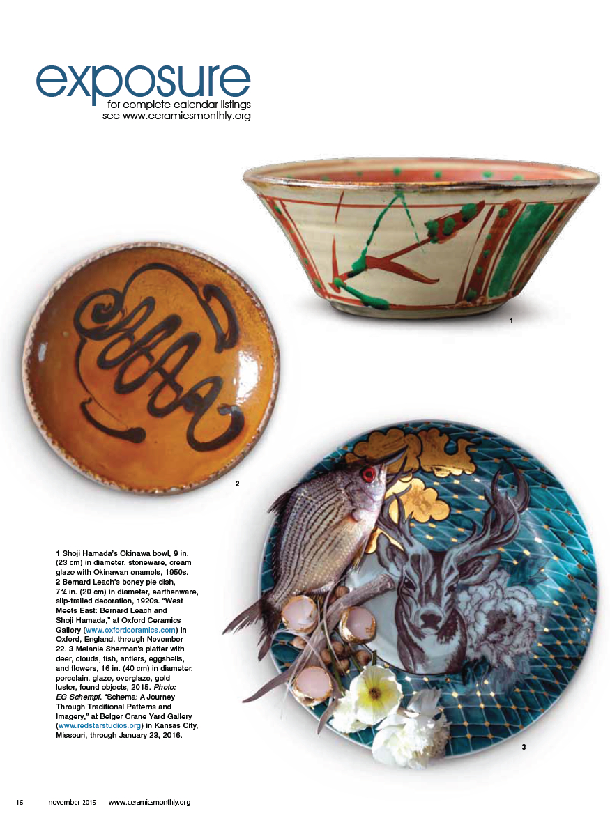 Ceramics Monthly Exposure November 2015 Melanie Sherman Ceramic