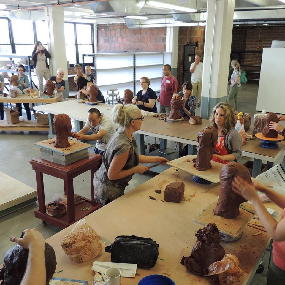 Art Studio Tables for Art School Mezzanine