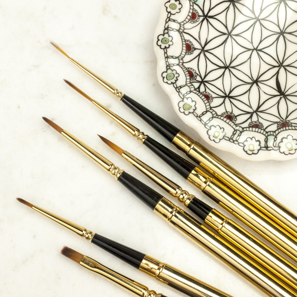 Luster Brushes Set of 6 Melanie Sherman Ceramic Artist